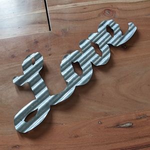 Metal Industrial Love Sign